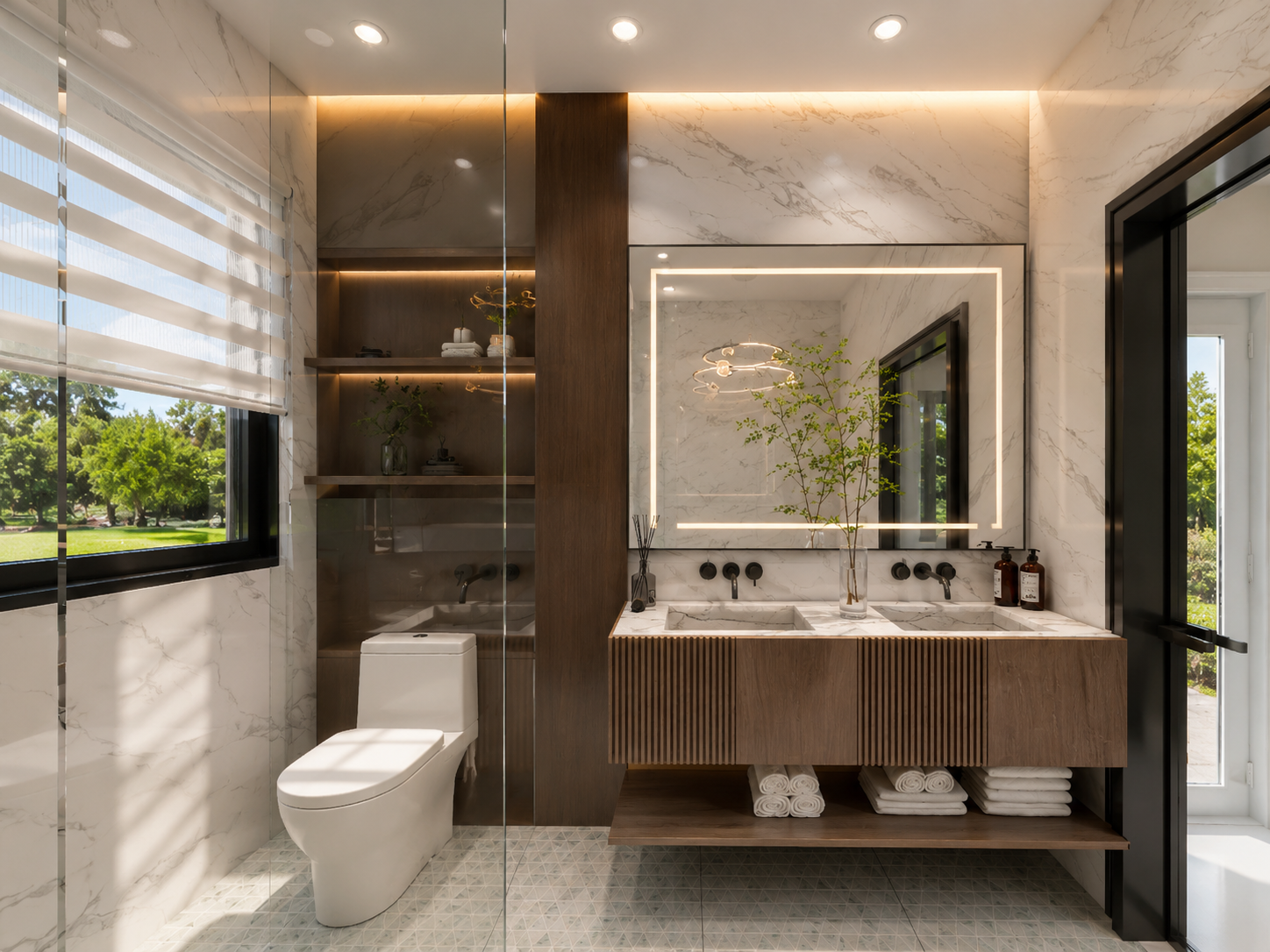 The Meridian condo ensuite bathroom, daytime